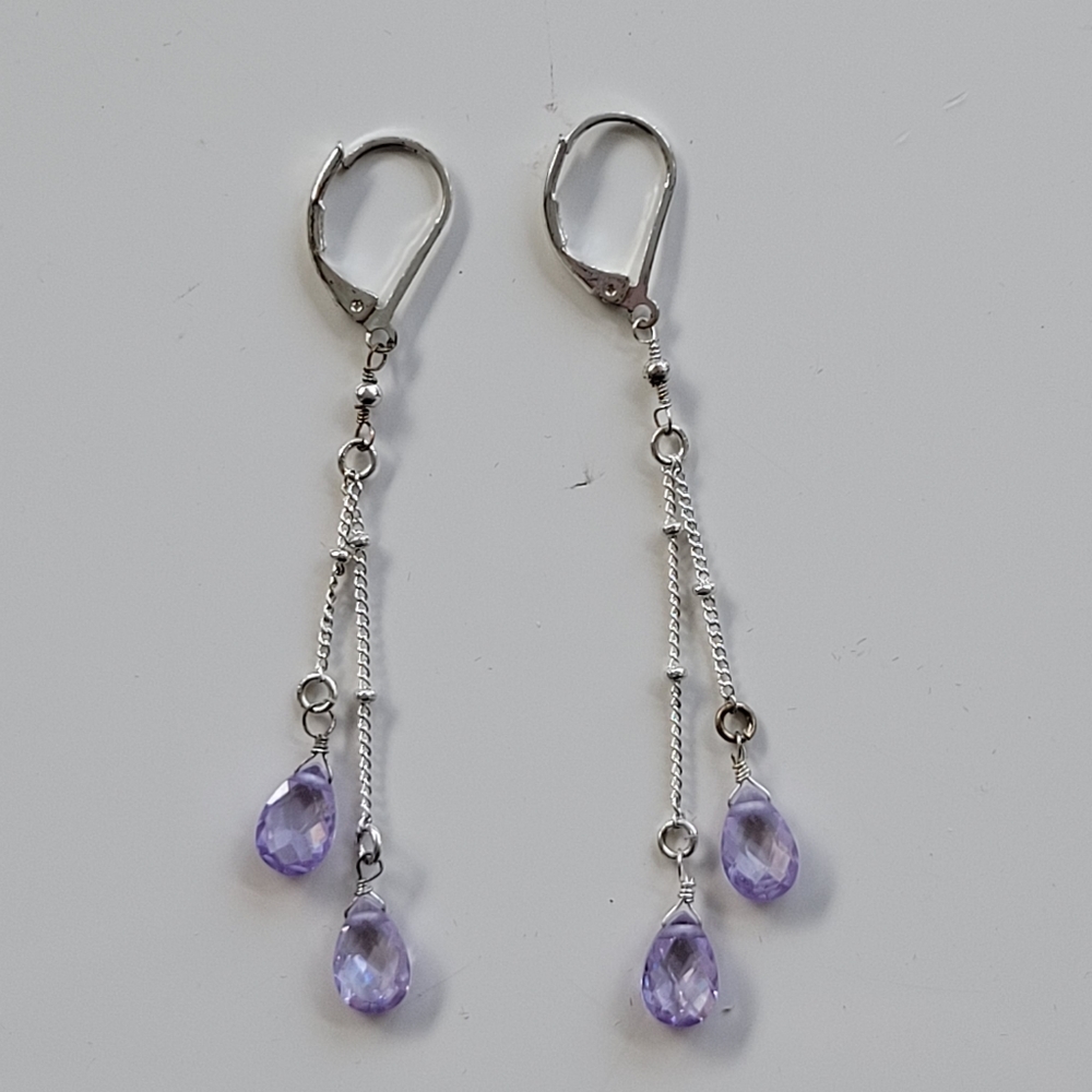 Avon | Best Wishes Teardrop Earrings Lavender - Peace